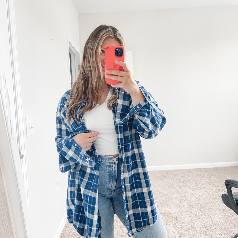 💫 SOLD ON IG: Blue Colored Flannel